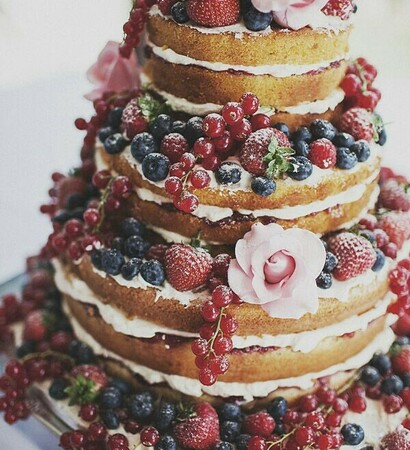 summer, cherries and handmade cake