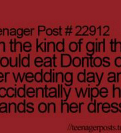 white dress, stains and doritos
