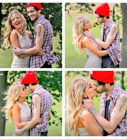 hugs, kissing and engaged