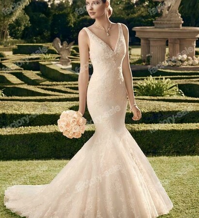 mermaid, backless and deep v neck
