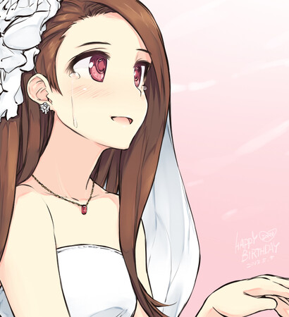 idolmaster, faint blush and anime