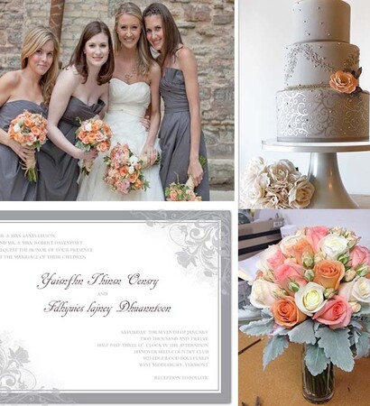 grey wedding invitations, happyinvitation and wedding color