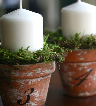 candles, table pieces and wedding decor