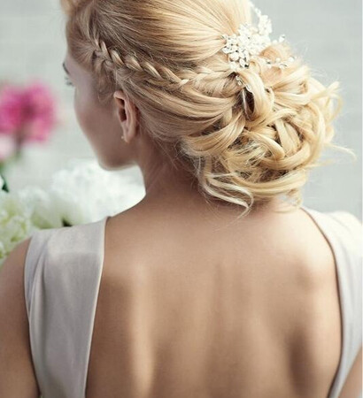 bun, braid and blonde