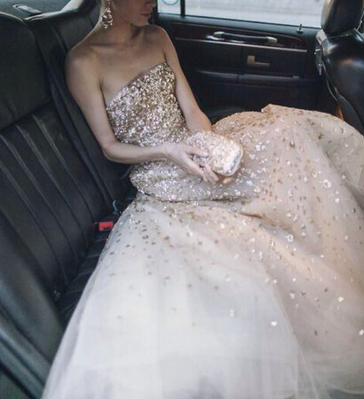 purse, fashion and gown