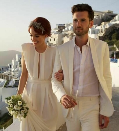 novios, vitage and white