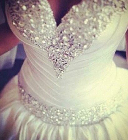 white, wedding dresses and diamonds