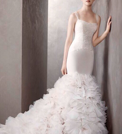 ruffles, dress and ivory