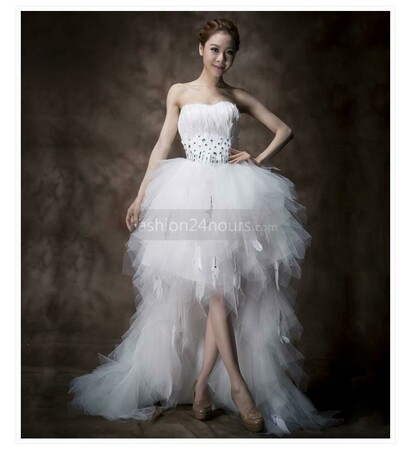 sweet, wedding dress and high low