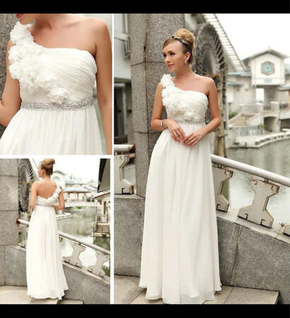 white, wedding dress and white dress