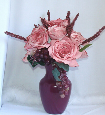 wedding decorations, wine floral arrangement and bridal shower