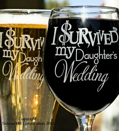 drinks, champagne and just married gift