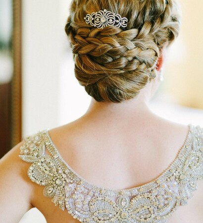wedding hair style, braids and girls hair