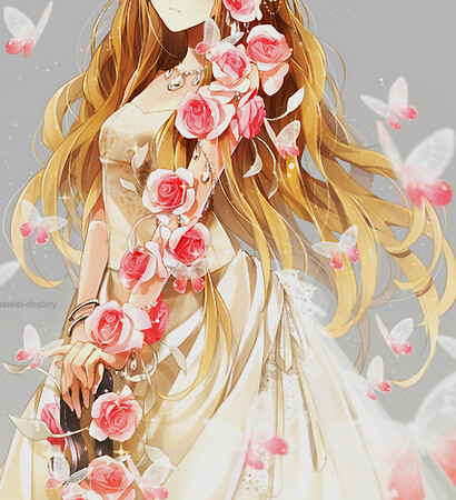 married, wedding dress and butterflies