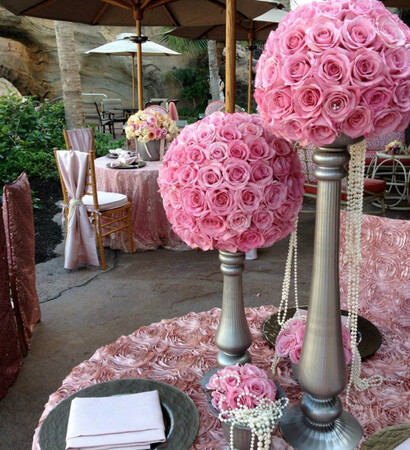 party, rose and table