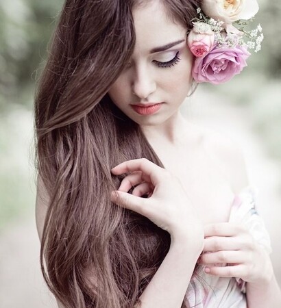 roses, girl and beauty
