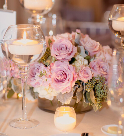 bridal, table and candels