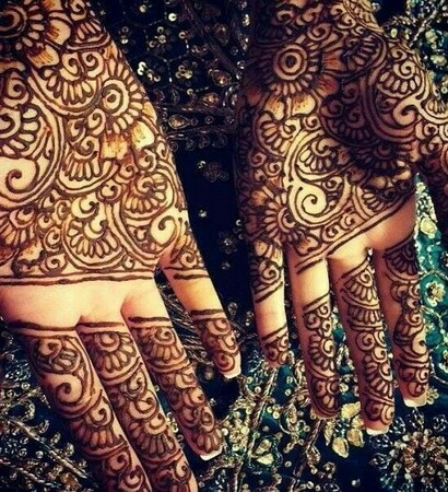 mehendi, henna and bride
