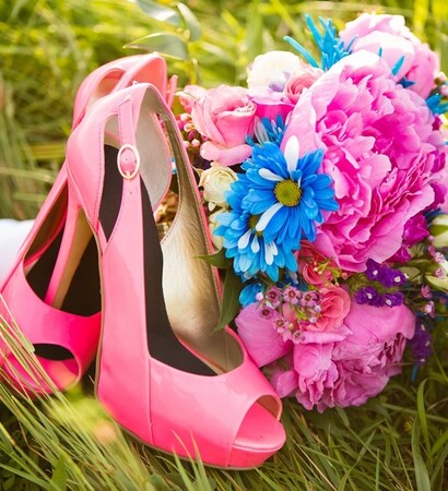 pink and blue, cute and bates family