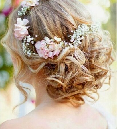 hairstyle, girly and topknot