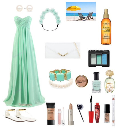 mintgreen, beach and dress