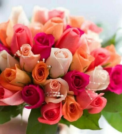 colorful flowers, braid and beautiful