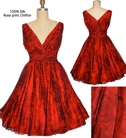 crimson dress, summer dress and designer dress