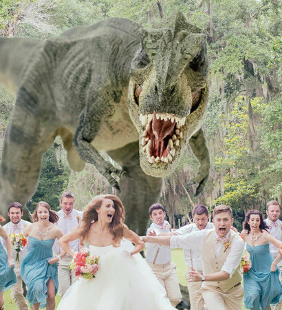 bridesmaid, jquinnmiller.com and t-rex