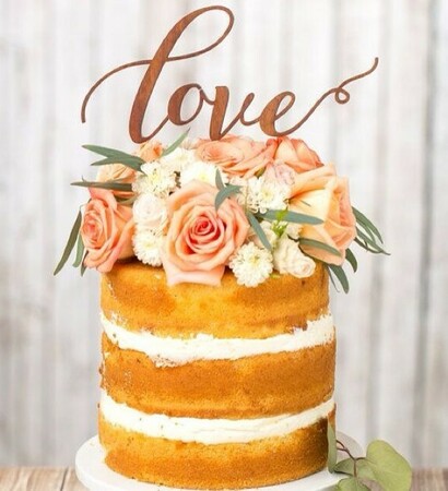 love, flowers and cake