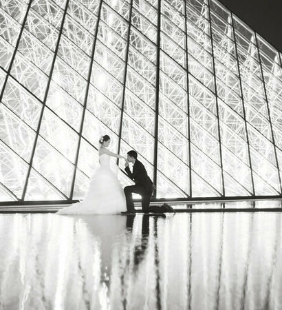 paris, bride and romance