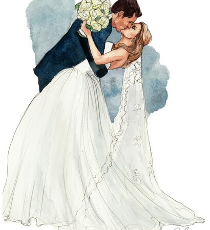 couple, water colour and love