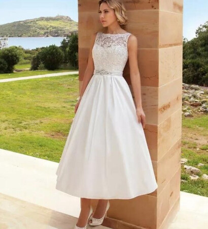 Blanc, wedding dress and dress