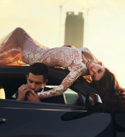 amour, car and dress