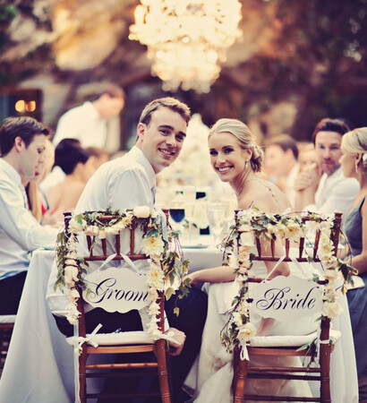 wedding table, just married and wedding decoration