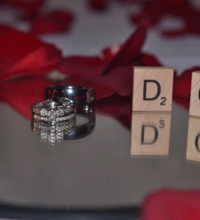 rings, scrabble pieces and wedding picture ideas