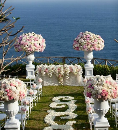wedding venue, wedding ceremony and pink