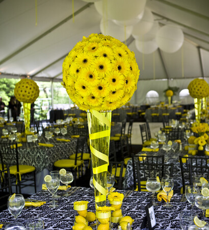 yellow, event decor and floral
