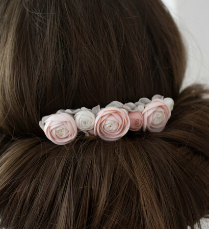 floral hair comb, flowers hair comb and handmade flowers