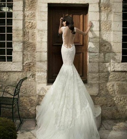 weddingdress, back and white