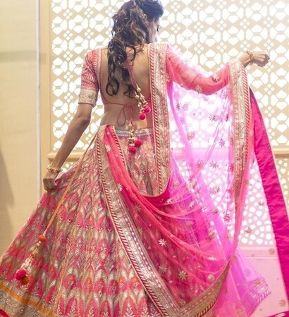 lahenga, girl and bling