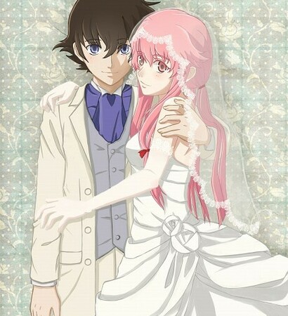 anime, blush and wedding dress