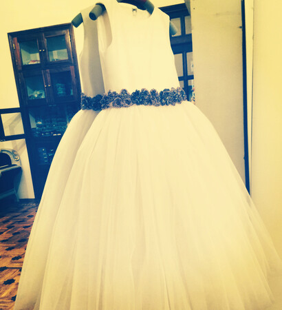 white, azerbaijan and beading