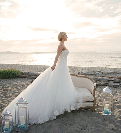 bride, beach and beautiful