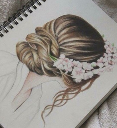 flowers, hair and vintage