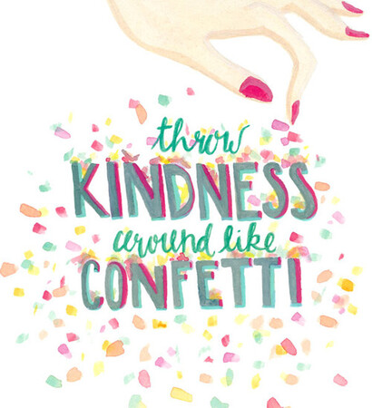 art, confetti and kindness