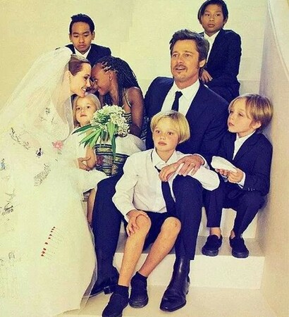 cute, family and Angelina Jolie