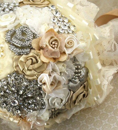 sparkle in so cal contest, wedding bouquet and vintage brooches