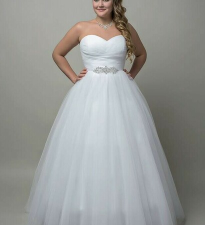 plus size, white and dress