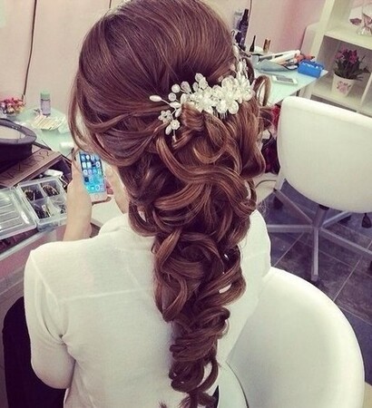 grad, hairstyle and flowers