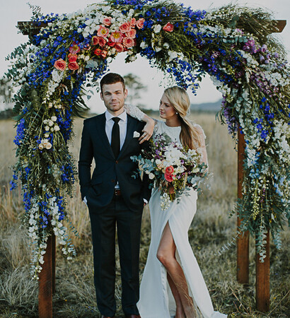 flowers, fall and bride